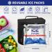 AGECASH A Ice Packs for Lunch Bags Cooler Long Lasting Cold Freezer Ice Pack for Lunch Box Keeps Food Cold & Fresh 2 Pack Medium - Buy Online on GoSupps.com