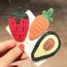 Voko 3pcs Fruit Hair Clips - Avocado Strawberry & Lemon Knitted Hairpins for Women & Girls - Trendy Woll Yarn Accessories - Buy Online on GoSupps.com