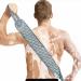 Inmorven back brush shower body brush back scrubber massage brush shower sponge 100cm extend long shower brush back wash flaps with handles thorough cleaning of your body. (Gray) gray/100cm sponge