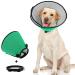 Supet breaker for dog leak protection soft protective neck tape cone neck tapes adjustable recent neck band breathable pet elisabethane leak protection dog after op dog green m m neck circumference: 24-28cm lime green