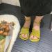 Shop XTZYGLFD Women's Summer Sandals - Casual Hollow Belt Buckle Roman Shoes Green Toe Separator Sandals Size 5 UK - Buy Online on GoSupps.com