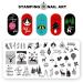 Shop Premium Nail Art Plates for Women - DIY Stainless Steel Nail Stamp Designs Christmas Tree Nail Art & More! - Buy Online on GoSupps.com