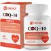CoQ10 400mg Softgels Coenzyme Q10 High Absorption Supplements Support Heart Health Cardiovascular Health Immune System & Cellular Energy Production Gluten Free 60 Softgels