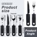 Meyagot 5-Part Adaptive Utensils Set | Flexible Cutlery for Disabled & Hand Tremors | Ergonomic Thick Handle for Arthritis & Parkinson's - Buy Online on GoSupps.com