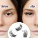 D.I.Y. Volume Individual Lash Clusters - D Curl Fluffy Lashes with Clear Band - Cluster Lashes-FD02(12-16mm) - Buy Online on GoSupps.com