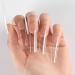 Wellquinn No C Curve Square Nail Tips for Flat Nails  360pcs Extra Long Clear Acrylic Nail  XXL Flattened Half Cover False Nails for Nail Salons and DIY French Nail Art Tips No C Curve Full Cover Square Nail Tips