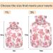 NAANLE 2L Hot Water Bottle with Peach Cherry Blossoms Cover | Relief for Menstrual Cramps Heat & Cold Therapy - Buy Online on GoSupps.com