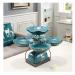 Fruit Bowl 2 Tier Fruit Bowl Set with Metal Rack Five Ceramic Fruit Bowl Serving-Tiered Serving Stand-Dessert Appetizer Cake Candy Fruit Bowl for Kitchen Counter