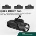 CRONHAWK Rechargeable 700 Lumen Pistol Flashlight - Tactical Weapon Light for Gun, Picatinny Rail Mounted - Black - Buy Online on GoSupps.com