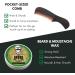 15ml Moustache & Beard Wax with Pocket-Sized Comb | Promotes Hair Growth & Moisture | Strong Hold | All Natural Eucalyptus Ingredients - Buy Online on GoSupps.com