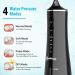 BosiBozi Rechargeable Water Flosser - Cordless & Portable 4 Modes IPX7 Waterproof 300ML Tank USB-C Charging 3 Jet Heads & Tongue Scraper | Best Dental Care Tool - Buy Online on GoSupps.com