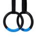 ZELUS Gymnastic Rings, Exercise Olympic Rings with Adjustable Straps, Steel Buckles, Perfect for Workout, Strength Training, Pull-Ups and Dips (Black)