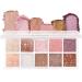 AMY'S DIARY White Glitter Purple Gold Pink Brown Shimmer Eye Eyeshadow Make Up Palette Pallet 10 Colors Glitter Shimmer Eye shadow Palette Makeup for Girl 04