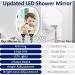 TOUCHFEEL Fogless Shower Mirror for Shaving and Makeup | Lighted, Fog Free Bathroom Mirror with Razor Holders | 3 Color Light Brightness Adjustment | Black - Buy Online on GoSupps.com