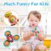Vicloon Suction Cup Spinning Toys - 3 Silicone Baby Sensory Toys with Bite Ring for Ages 1-3 - Ideal Swimming Gifts - Buy Online on GoSupps.com