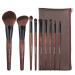 Natural Sable Hair Bamboo Makeup Brush Set Professional with Case by Luxury ENZO KEN Brown Eye Eyeshadow Brush Set Contour and Blush Brush Sets Travel Cosmetic Brushes Set with Bag Blending Complete Brushes & Kits Fu...