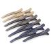 Aimike 12 hair clips hair clips for style and cutting compartment clamps hairdresser hair clips women no trace hair clip with silicone tape hair clamps hairdressing requirement for thick & thin hair- neutral 12 neutral