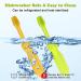 CLdy Baby Biting Toys - BPA-Free Silicone Teething Rings & Toothbrushes for Babies 3+ Months - Stimulate & Massage Gums (Yellow-Green 2 Pieces) - Buy Online on GoSupps.com