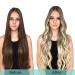 Doores Clip-In Extensions | Real Hair Ash Brown to Platinum Blonde | 40CM (16 Inch) | 7 Pieces 120g Remy Hair | Thick Natural Straight Hair Extensions - Buy Online on GoSupps.com