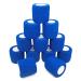 12 Roles Self -adhering bandage adhesive bandage Association Sport Elastic Bandage Cohesive Fixing Association Paving Association for Finger wrist and ankle 5cm x 4.5m blue 5cm blue