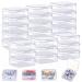 JANYUN 24pcs Transparent Plastic Storage with Lids Small Plastic Containers Plastic Rectangle Containers Box for Storage Beads Crafts Stamps Clay Jewelry Sewing Pins 2.16 2.16 0.78 Inches