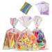 Cellophane Sweet Bags 100 Pcs 13x18cm Cellophane Party Bags with 100 Pcs Colored Twist Ties for Candy Treat Cookie Kids Party Gift Bags