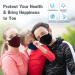 9 Pack Reusable Cloth Face Mask - 4D 4 Layer 100% Cotton Masks with Adjustable Ear Straps & Nose Wire for Women Men | Breathable & Washable - Buy Online on GoSupps.com