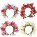 amangul Flower Headbands Women Bride Flower Crown For Wedding Party Supply Floral Garlands Crown Hair Wreath Floral Headbands(White) - Buy Online on GoSupps.com
