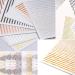 Metallic Line Holographic Nail Sticker Set - 7 Sheets Gold Glitter Zebra 3D Strips Decals Kit for Women - Buy Online on GoSupps.com