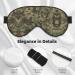 Green Camo Print Sleep Eye Mask - Silk Light Blocking Blindfold for Men & Women | Ultimate Comfort for Relaxation - Buy Online on GoSupps.com