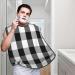 Black and White Buffalo Plaid Beard Bib - Non-Stick Grooming Cloth for Shaving & Trimming Perfect Gifts for Men - Buy Online on GoSupps.com