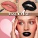 Black Matte Liquid Lipstick & Lip Liner Set - Long Lasting Waterproof High Pigmented Makeup for Perfect Lips - Buy Online on GoSupps.com