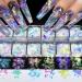 12 Grids Mermaid Nail Art Glitter 3D Holographic Foil Flakes - Iridescent Sequins for Women & Girls DIY Manicure Decor - Buy Online on GoSupps.com