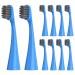 Replacement Toothbrush Heads Compatiable with Burst Kids Electric Toothbrush Soft Charcoal Bristles for Gentle on Gum & Deep Cleaning Blue Pack of 10 Blue 1 Count (Pack of 10)