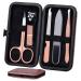 Manicure Set Nail Clippers Kit 5 Pieces in 1 Stainless Steel Professional Grooming Kits Nail Care Tools Including Nano Glass Nail Shiner Buffer File Gift for Men Husband Boyfriend Parents Women Elder