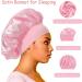 2Pcs Silk Hair Bonnet for Sleeping - Pink+White Satin Sleep Cap for Curly Hair by AliLeader - Buy Online on GoSupps.com