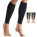 Footless Compression Socks Women 2 Pair Unisex 20-30mmHg Calf Compression Sleeve for Leg Support Varicose Veins Shin Splint X-Large (2pair) #2Black(2pair)