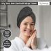 KEEPOZ Zero Twist 100% Cotton Hair Towel Wrap - Rapid Drying Terrycloth Turban for Long & Thick Hair | Anti-Frizz Hair Towel with Button & Elastic Strap - Grey - Buy Online on GoSupps.com