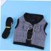 Soft Ferret Bubble Vest Dress with Chest Band & Leash | Guinea Pig Harness & Rope Straps | Size 3 Black - Best for Small Pets - Buy Online on GoSupps.com