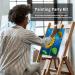 VOCHIC Canvas Painting Kit - Pre Drawn 8x10 Canvas for Adults | Paint and Sip Sunflower Art Set with 8 Acrylic Colors, Brushes, and Palette | Party Supplies Included - Buy Online on GoSupps.com