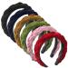 6 Pieces Velvet Headband for Women Girls Criss Cross Wide Braided Hairband Solid Color Soft Cute Hair Accessories for Travel Dating Washing Face  6 Colors  6.89 x 6.3 x 1.57 Inch