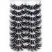 8 Pairs Thick Fake Eyelashes Package Waterproof Reusable Artificial Eyelashes 25mm for Eye Makeup Women Girls Ladies