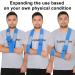 Supregear Adjustable Lightweight Arm Sling | Shoulder Immobilizer Support for Injured Arm | Breathable Medical Shoulder Support - Blue - 180cm - Buy Online on GoSupps.com