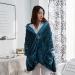 MOUSKE Comfy Blanket - Wearable Thickening Office Blanket with Buttons Soft Super Warm Warm Shawl for Home Office School Travel C