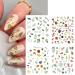 Floral and Butterfly Nail Art Stickers - Watercolor Decals for Women's DIY Manicure - 12PCS - Buy Online on GoSupps.com