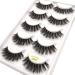 Scala 5 Pairs 3D Handmade Cotton Stalk Water Mink Cross Messy Mink Eye Lashes False Eyelashes 6 Styles to Choose (G800)