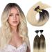 Moresoo keratin extension real hair keratin bonding extensions real hair platinum blonde dark brown to caramel blonde with platinum blonde I tip hair extensions #2/27/613 0.8G/s 40g 50s/pack 50 cm 3.i-tip #2/27/613