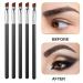 WLLHYF Angled Eyeliner Brush Set - 5Pcs | Fine Slanted Flat Angle Eye Liner & Eyebrow Brush | Soft Synthetic Fibers | Eye Makeup Tool - Buy Online on GoSupps.com