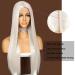 Sapphire Wigs Platinum Gray Long Straight Lace Front Wig for Women - 24 Inch Heat-Resistant Japanese Synthetic 150% Density T-Part - Buy Online on GoSupps.com