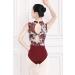 Dance Elite Summervino Women's Wine Floral Dance Leotard - Fashion Ballet & Dance Adult Wear - Buy Online on GoSupps.com